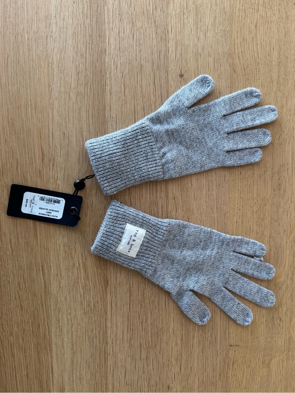 rag & bone Light Gray Knit Womenās Gloves